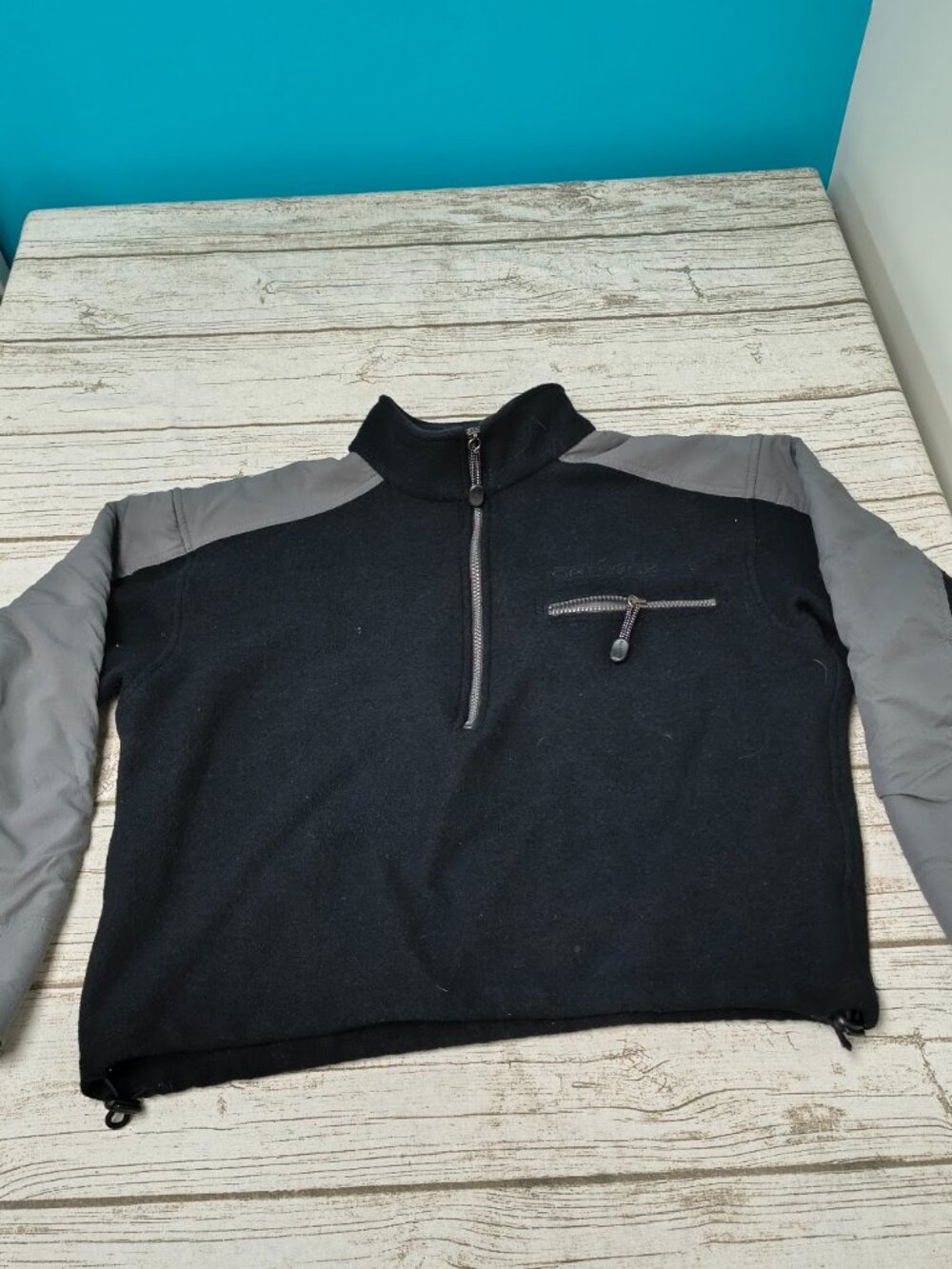 Ortovox Llama-Tex 100% Pure Virgin Wool 1/4 Zip Pullover Fleece Jacket S